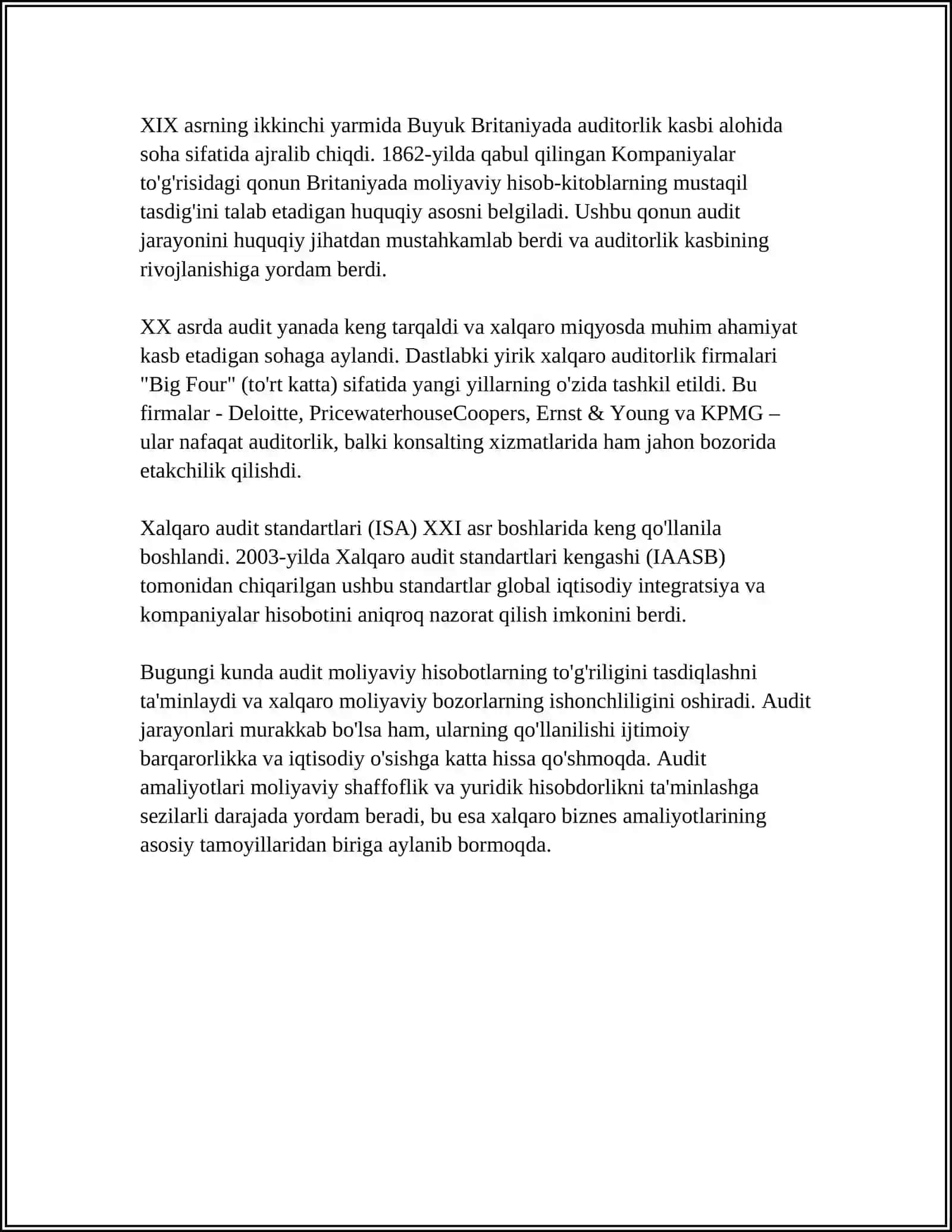 AUDITNING MOHIYATI VA RIVOJLANISH TARIXI 4