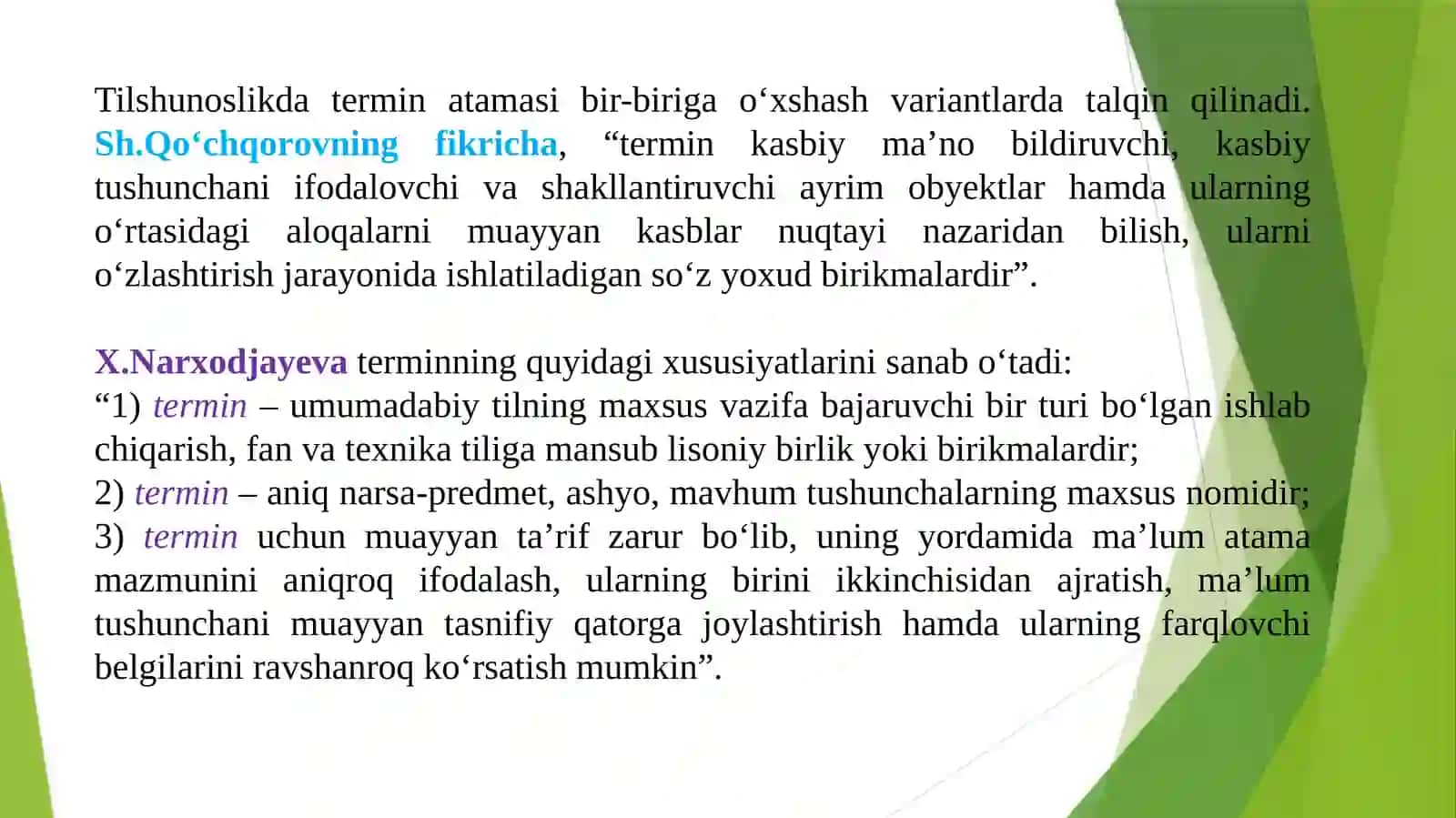 Til va terminologiya. O‘zbek terminologiyasining taraqqiyot bosqichlari 4