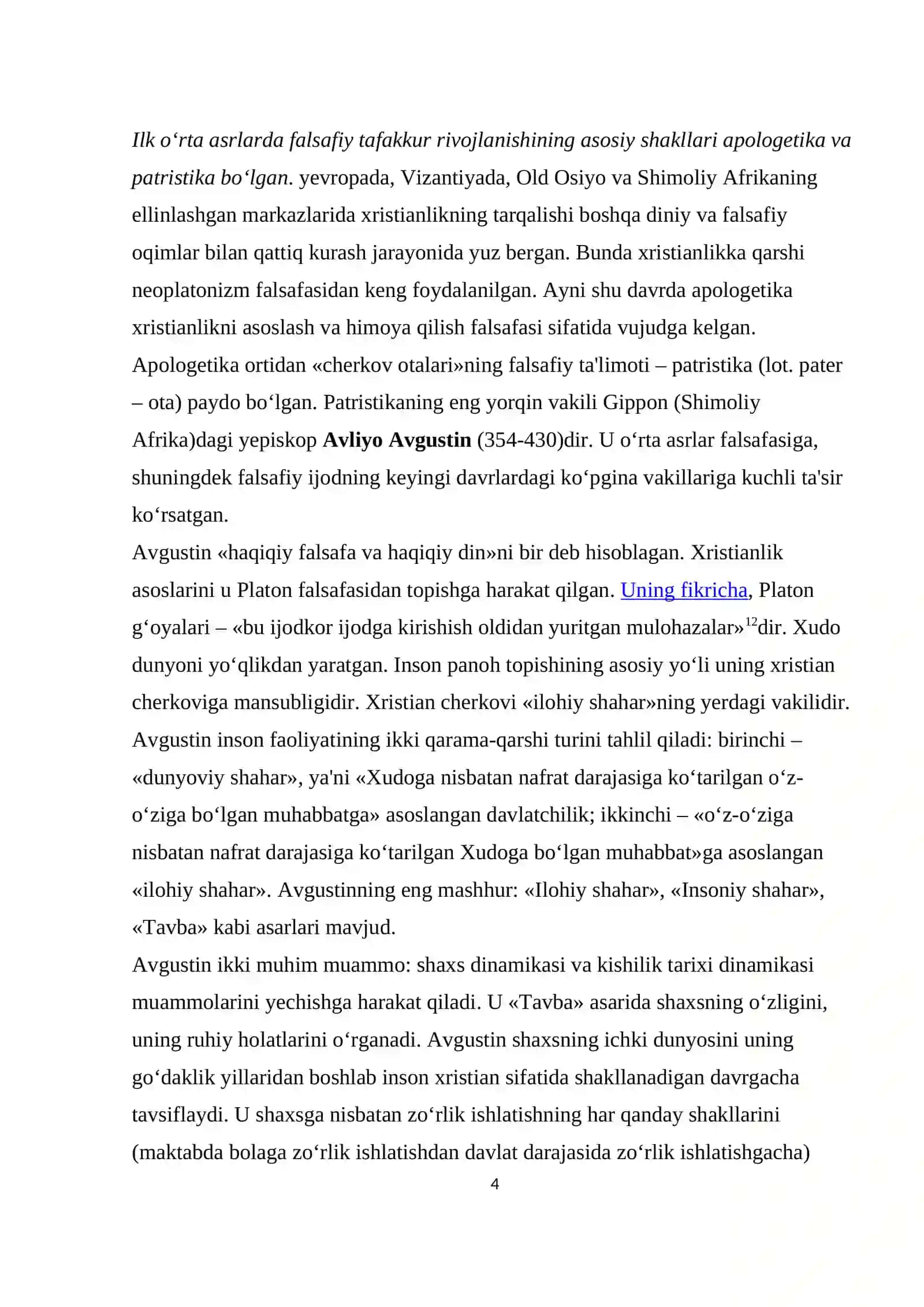 O‘rta asrlar falsafiy tafakkur 4