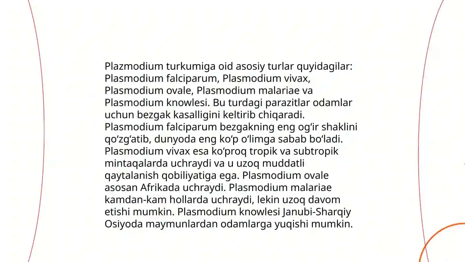 Sporalilar Sinfi. Bezgak Plazmodiysi 4