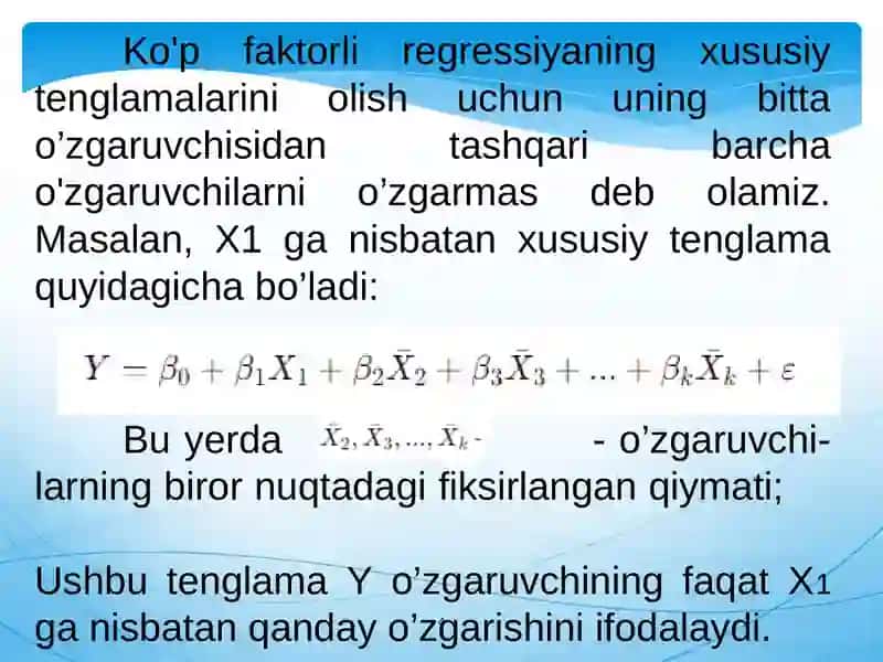 REGRESSIYANING XUSUSIY TENGLAMALARI 4