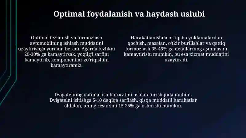 Avtomabil transport vositalarining xizmat muddatinioshirishusullari 4