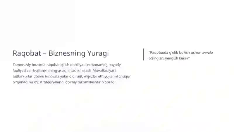 Tadbirkorlikda Raqobat Ustunligini Yaratish Strategiyasi 4