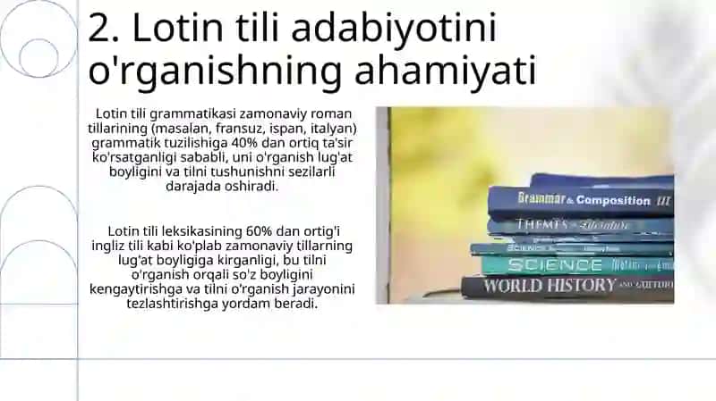 Zamonaviy tillarda-lotinshunoslik 4