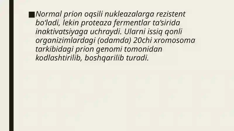 Prionlar (Proteinaceous infectious particles) 4