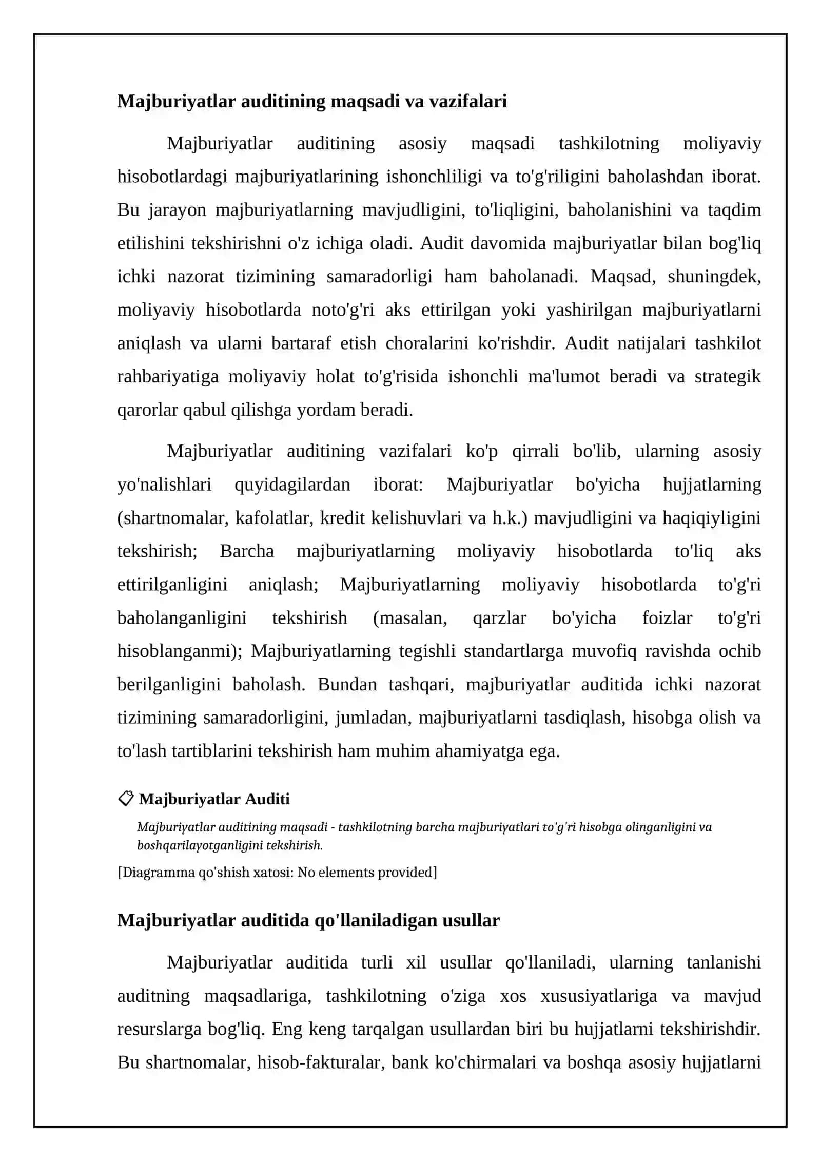 Majburiyatlar auditining asosiy jihatlari 4