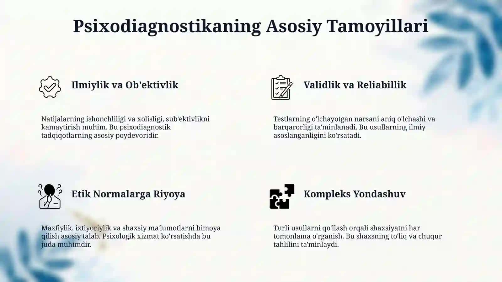 Psixadiagnostika nazariy fan va amaliy folyat 4