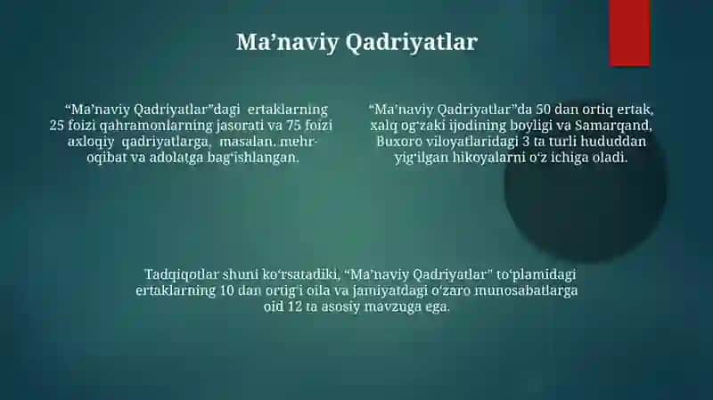 Oʻzbek Xalq Ertaklarining Ôrganilishi 4
