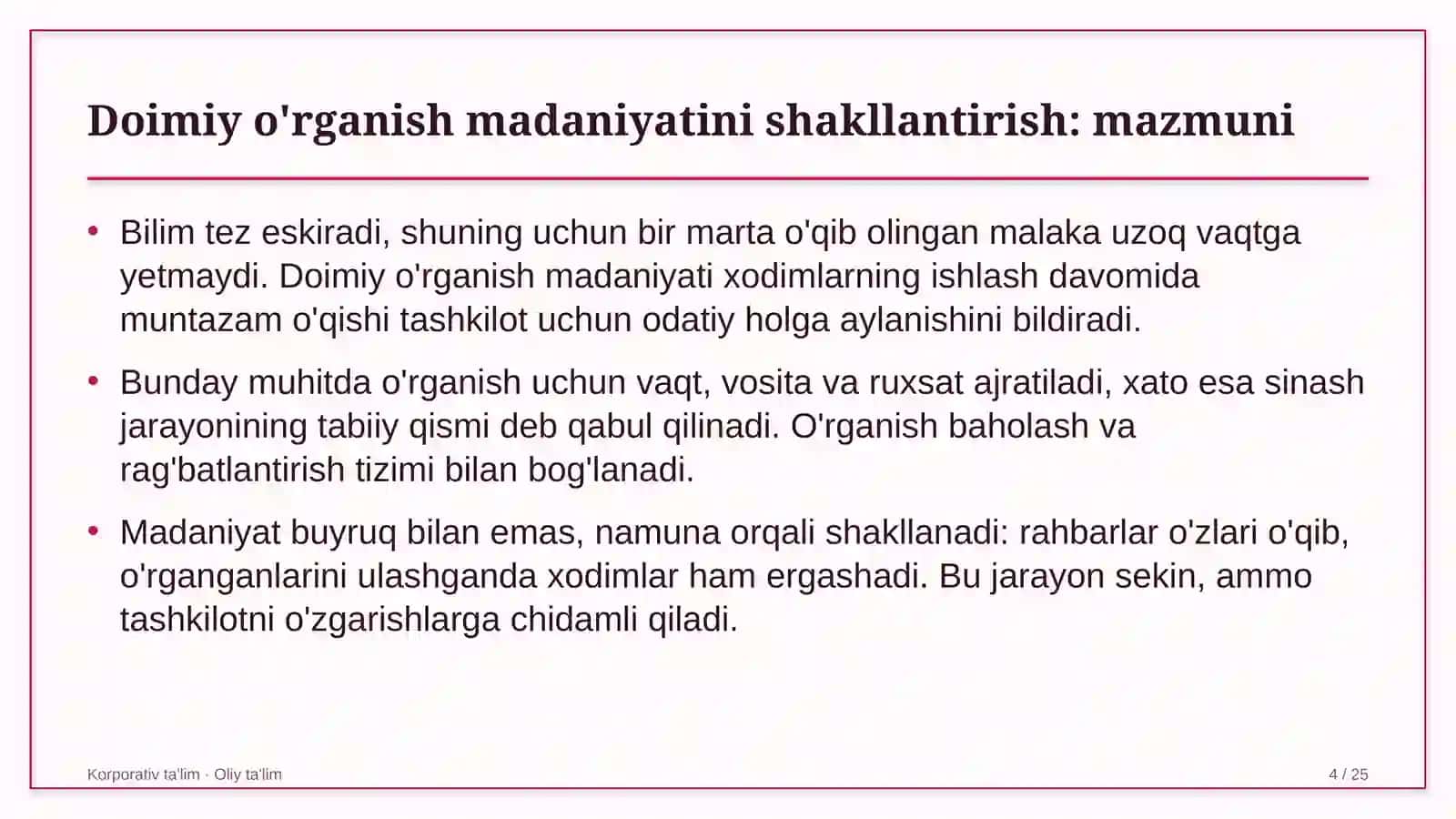 mineral o'g'itlar ishlab chiqarishda doimiy o'rganish madaniyatini shakllantirish 8552 4