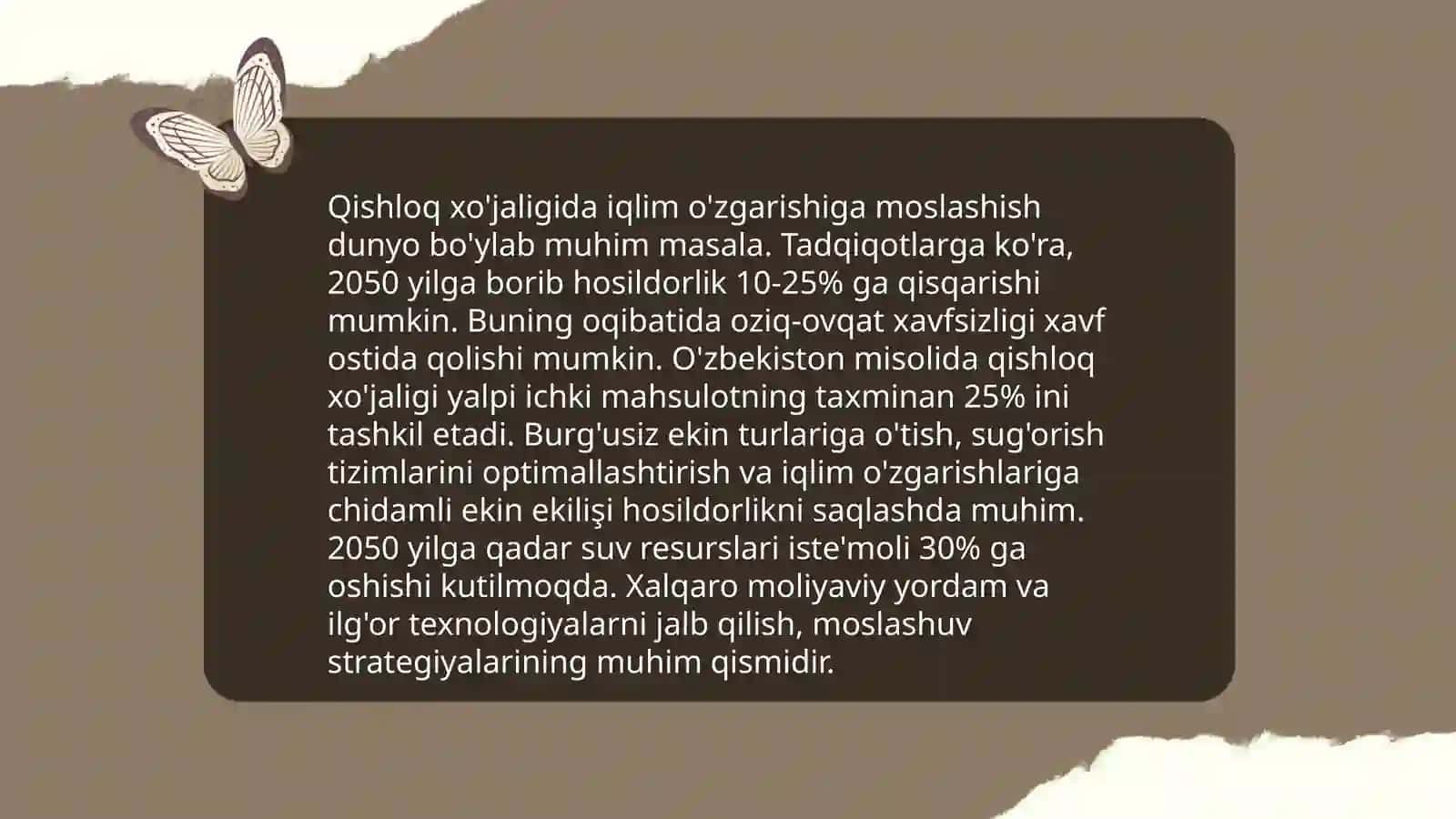 Iqlim o'zgarishiga moslashish strategiyalari 4