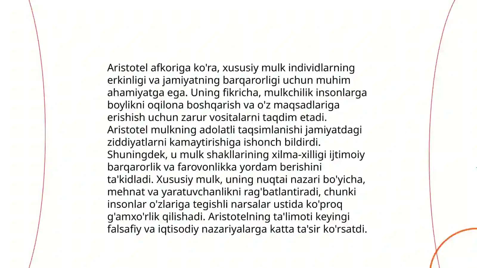 Aristotelning iqtisodiy qavdlari 4