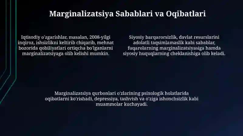 Marginalizatsiya: Ta'rifi va Turlari 4