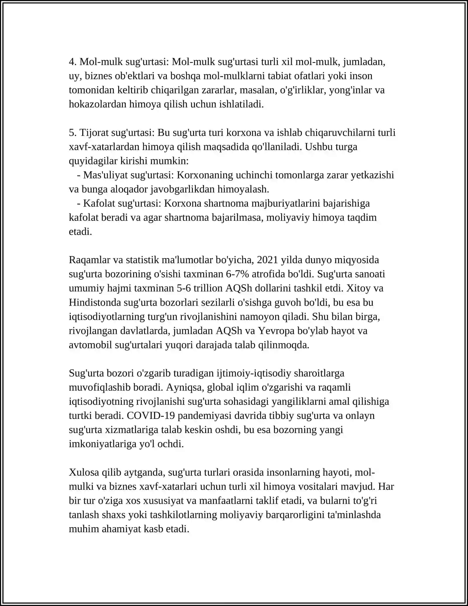 SUG'URTA BOZORINING TURLARI 4