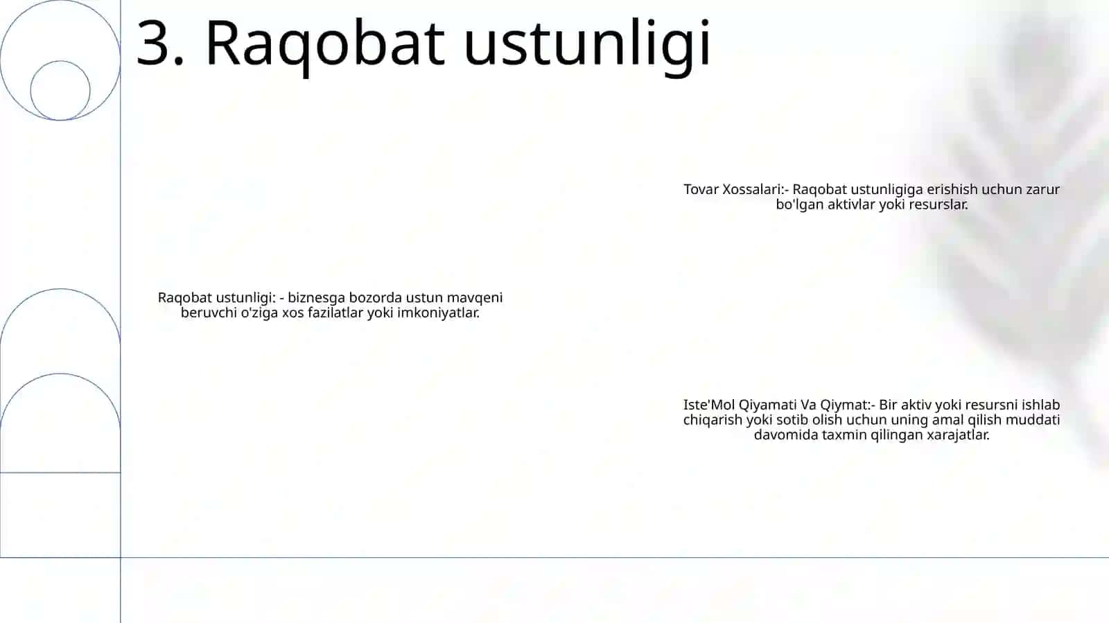 Tovar Xossalari. Iste'Mol Qiyamati Va Qiymat 4