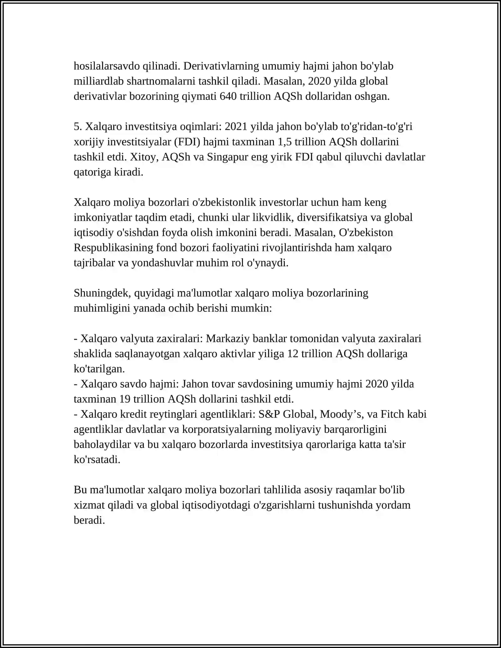 Xalqaro Moliya Tizimi 4