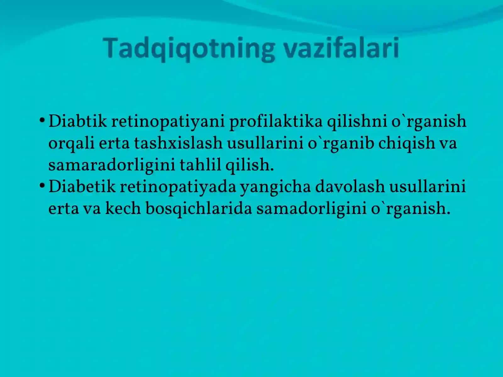 Diabetikretinopatiyada ko'rlikning profilaktikasi 4