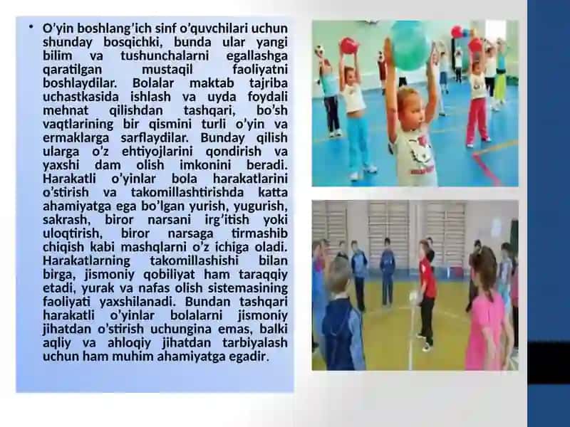 Harakatli O'yinlarni Tashkil Qilish va O'tkazish Usullari 4