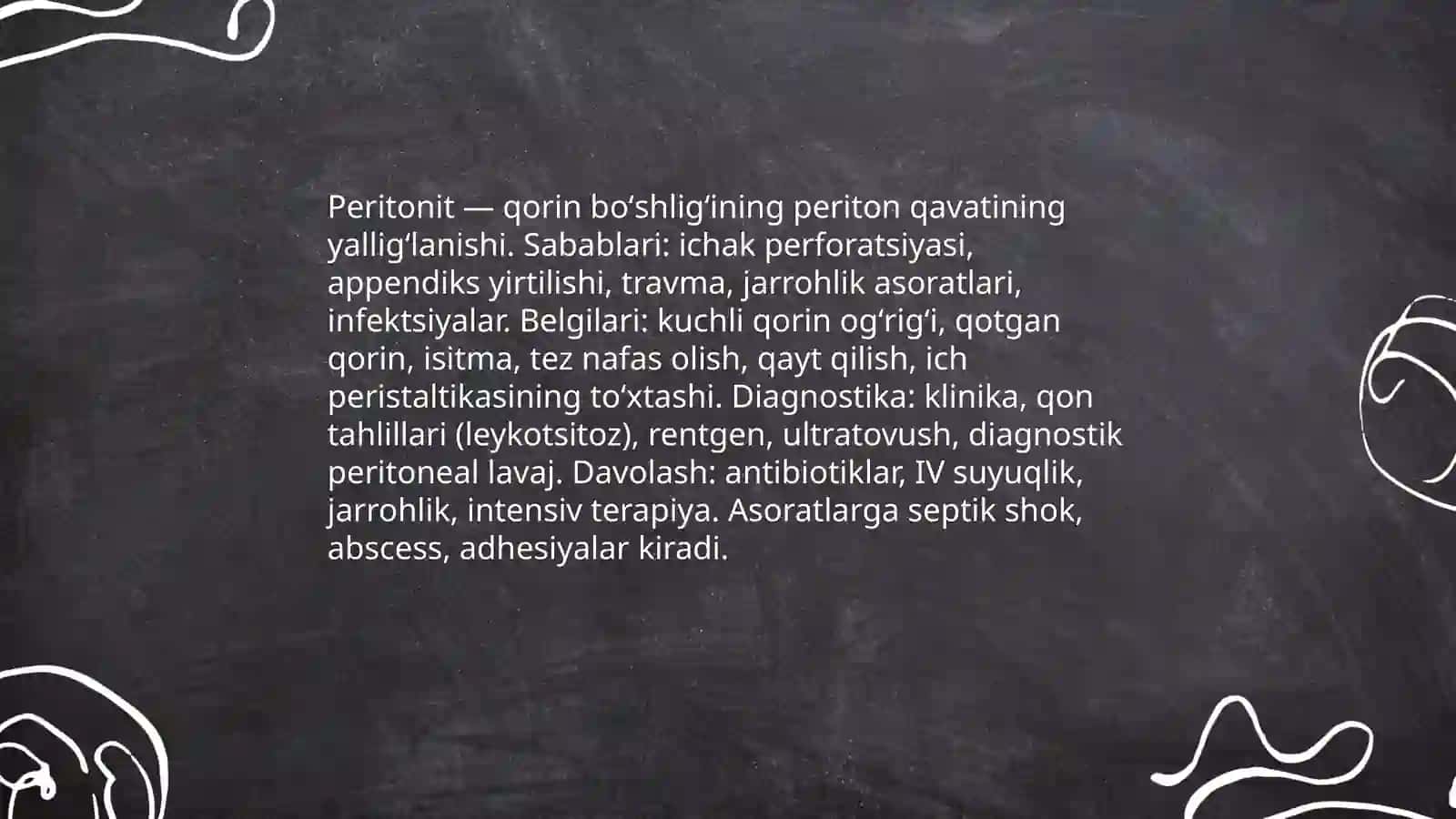 Qorin boʻshligʻi kasalliklari 4