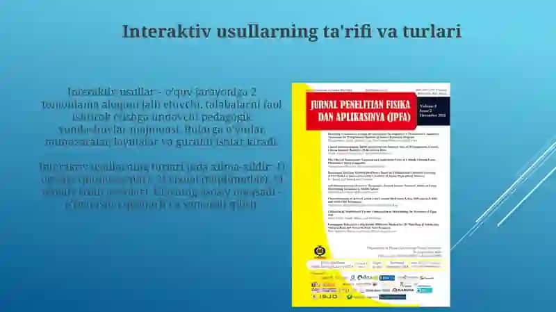 Interaktiv usullar Tarbiya fanini o'qitishda 4