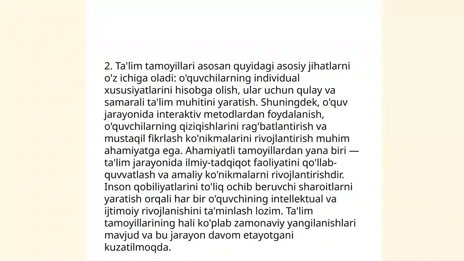 Ta'lim jarayonining qonuniyatlari va tamoyillari 4