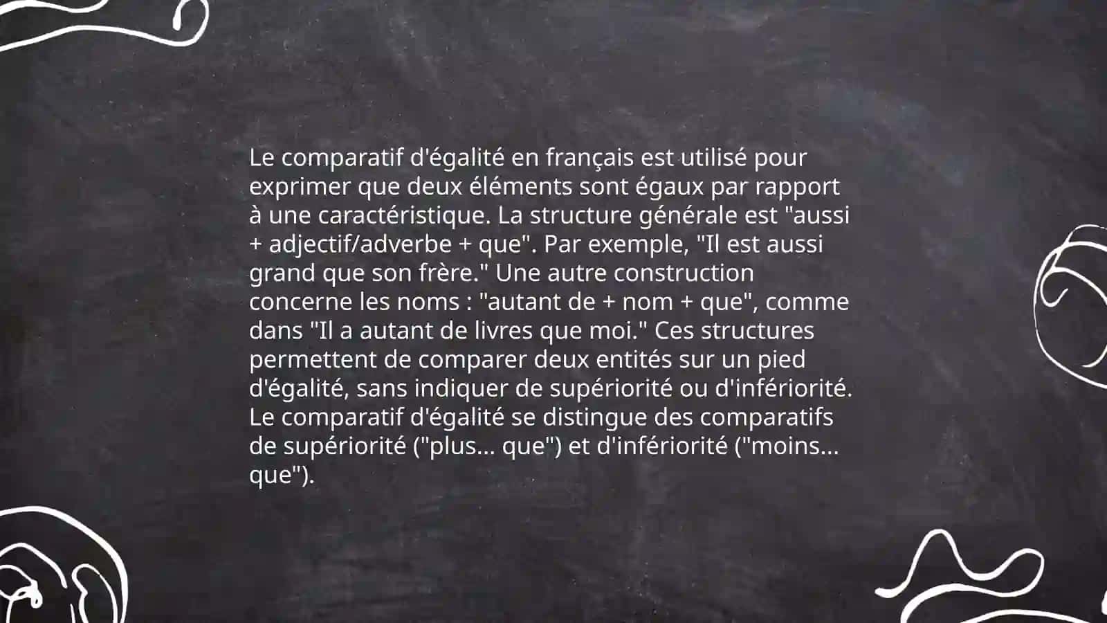 Degrés de comparaison des adjectifs 4