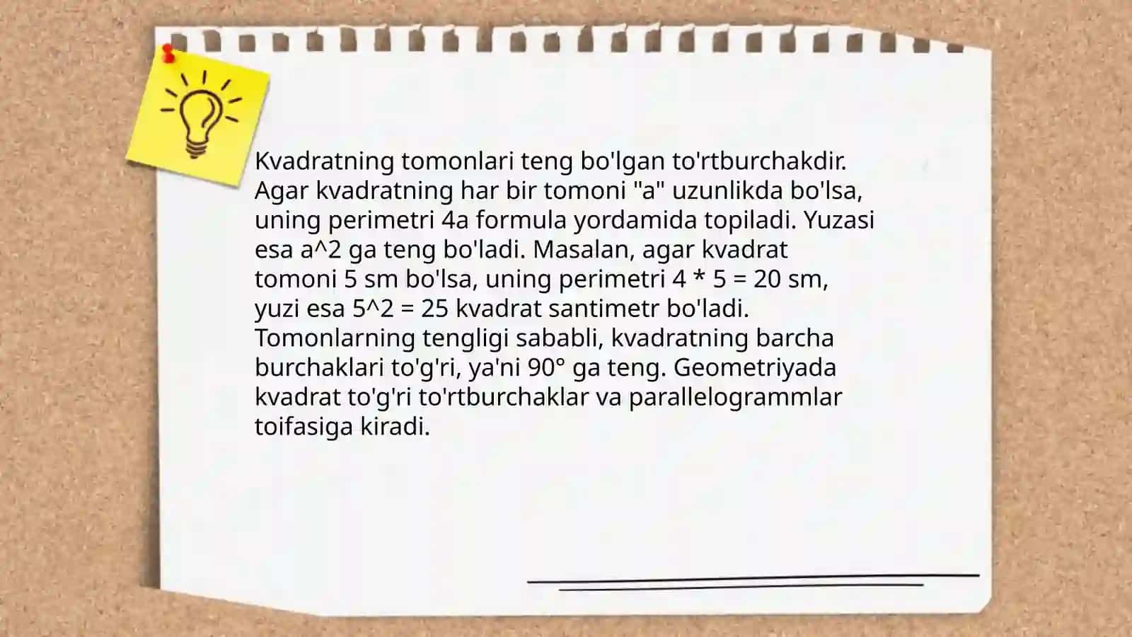 Kvadrat va uning xossalari 4