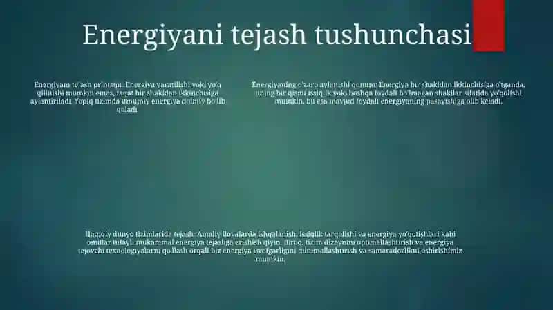 Energiyani Saqlanish Va Aylanish Qonuni 4