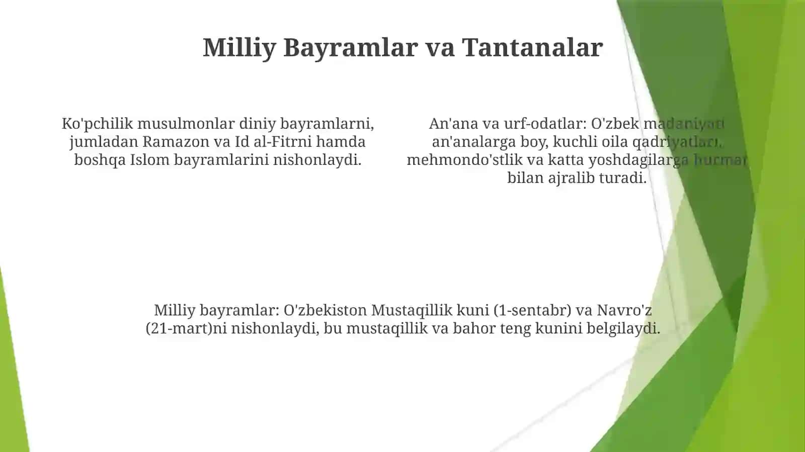 Mavsumlarni nishonlash: O'zbek bayramlari 4