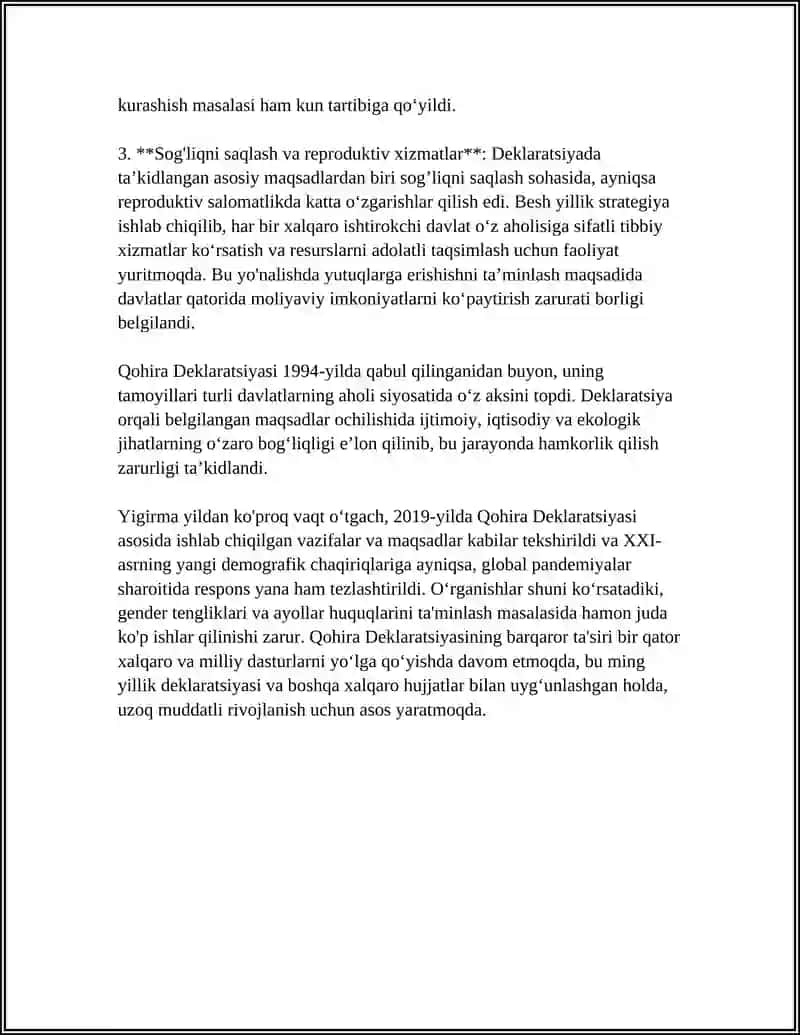 Qohira Deklaratsiyasi Tahliliy Maqolasi 4