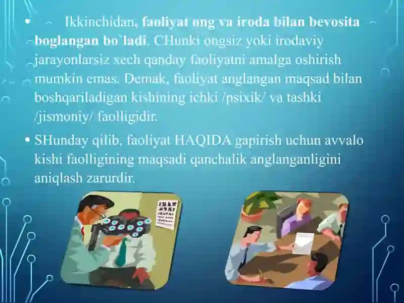 Faoliyat va uning turlari 4