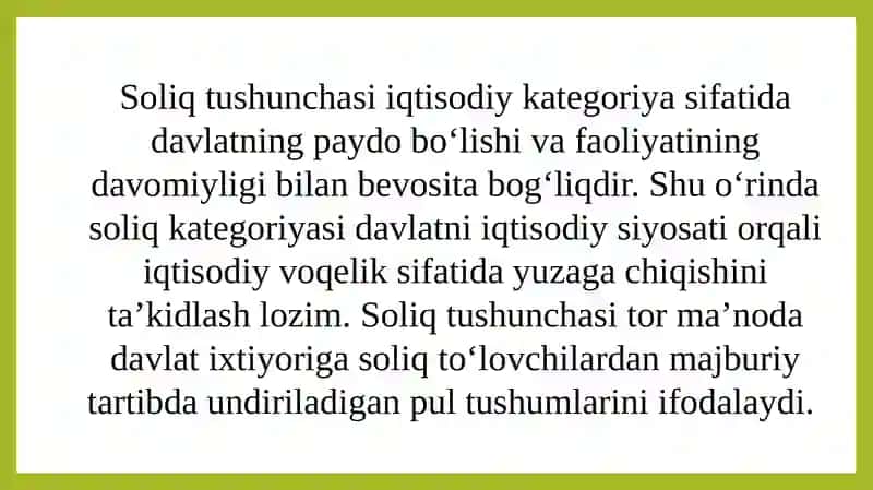 Soliqlar, turlari va funksiyalari 4