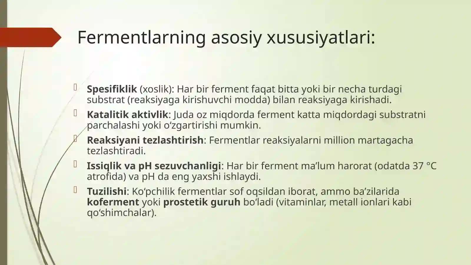Fermentlar va kofermentlar funksiyasi 4
