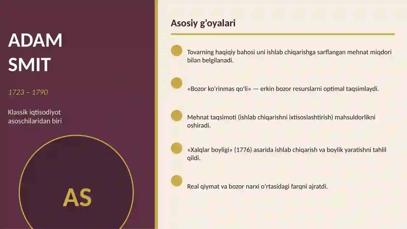 QIYMAT NAZARIYASI 4