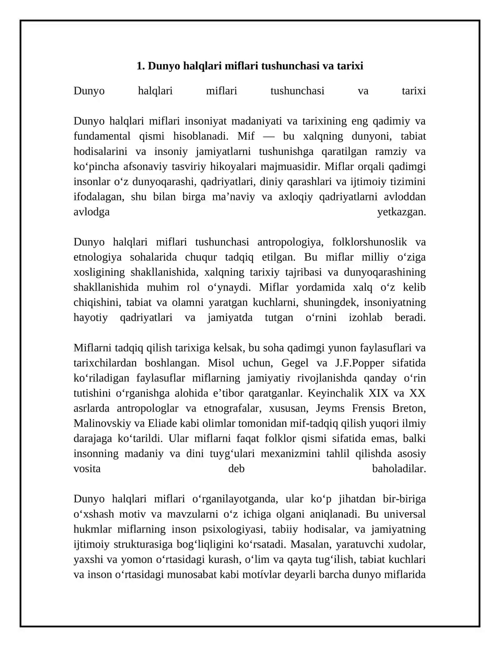 Dunyo halqlari miflari 4