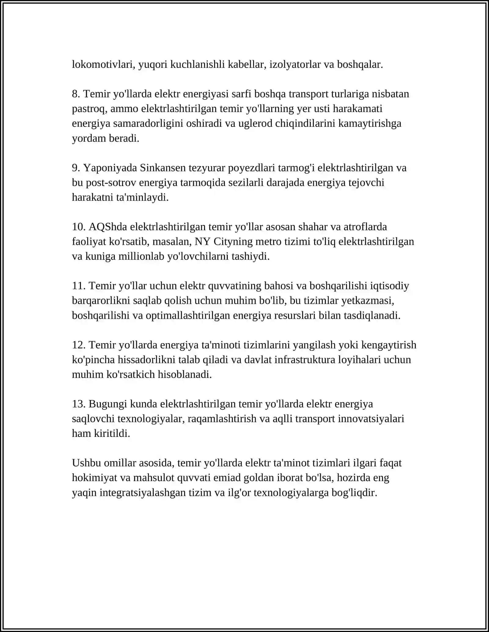TEMIR YO'LLARDA ELEKTR TA'MINOTI 4