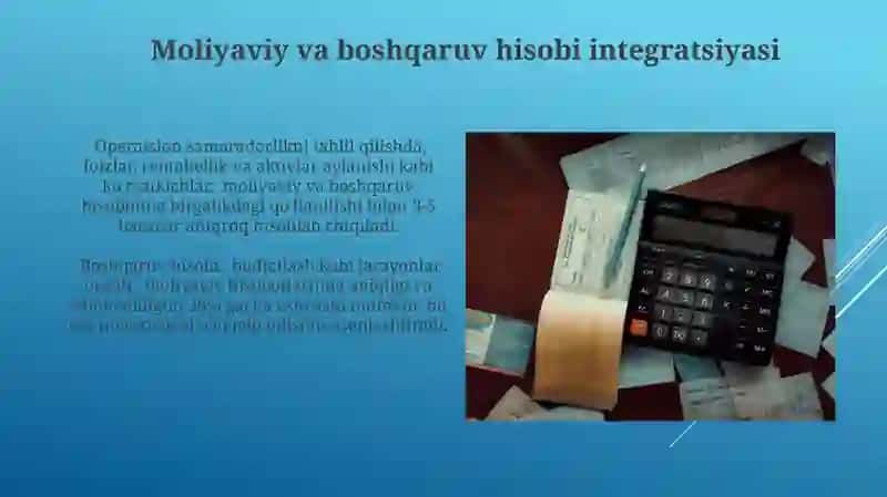 Moliyaviy va boshqaruv hisobning òzaro boģliqligi 4