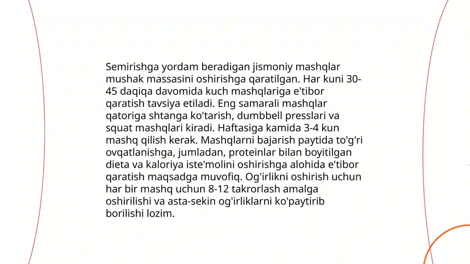 Yog' bosish, semirish 4