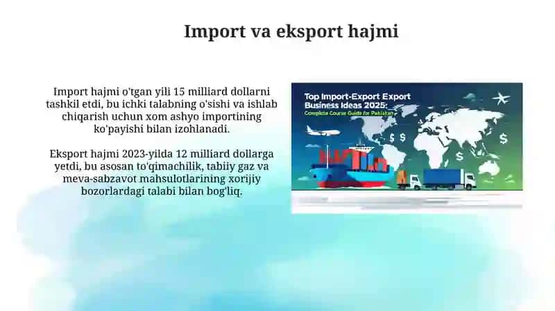 Import-eksport operatsiyalari xisoboti 4