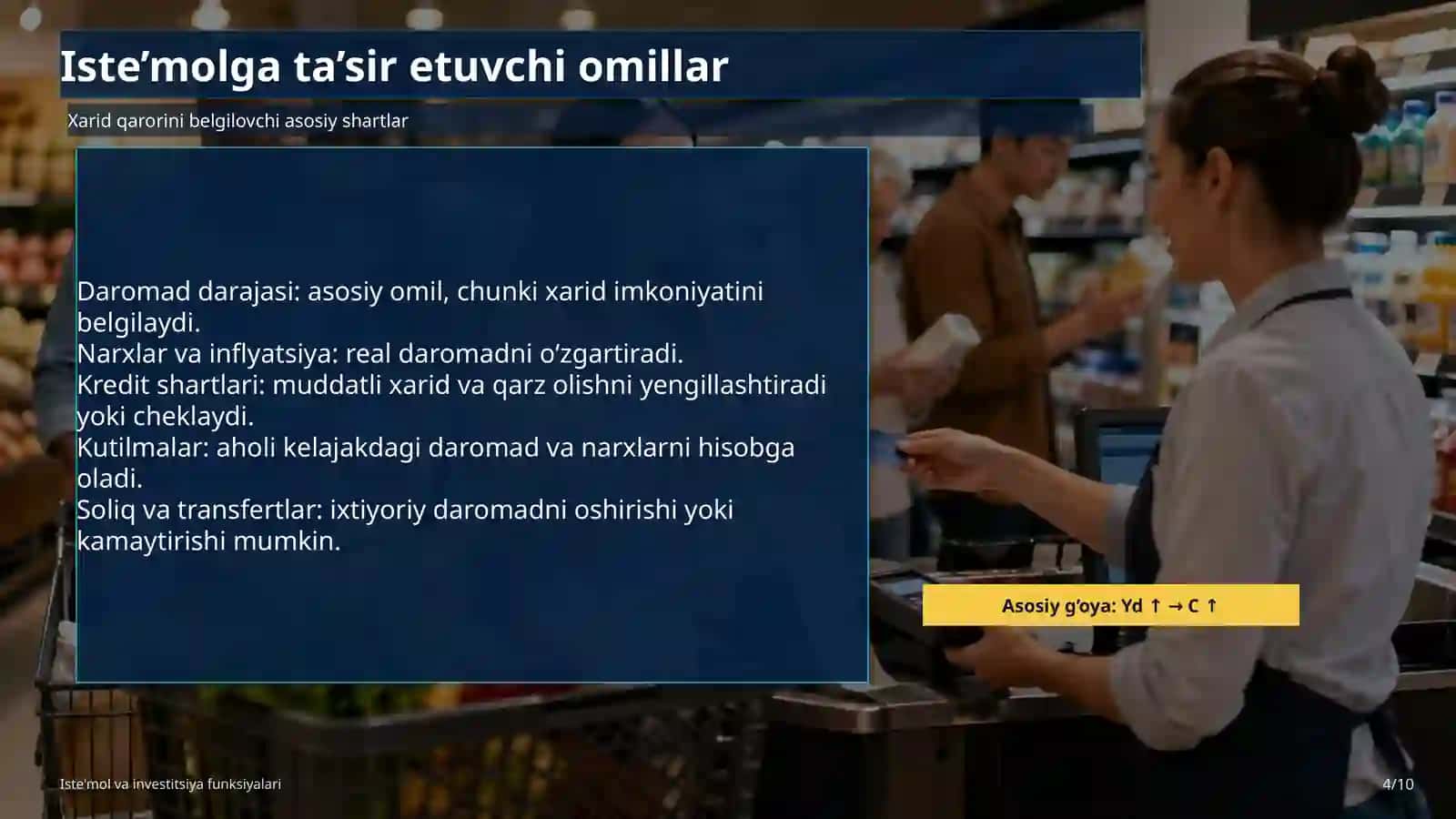 Iste'mol va investitsiya funksiyalari 4