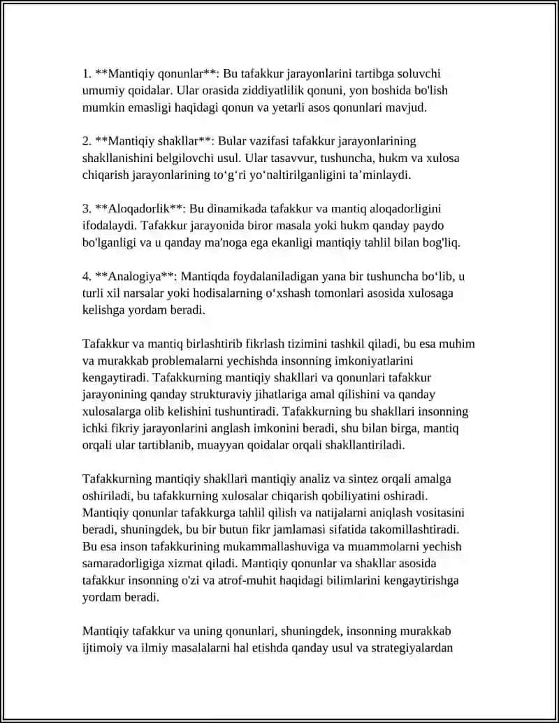 TAFAKKURNING MANTIQIY SHAKLLARI VA QONUNLARI 4
