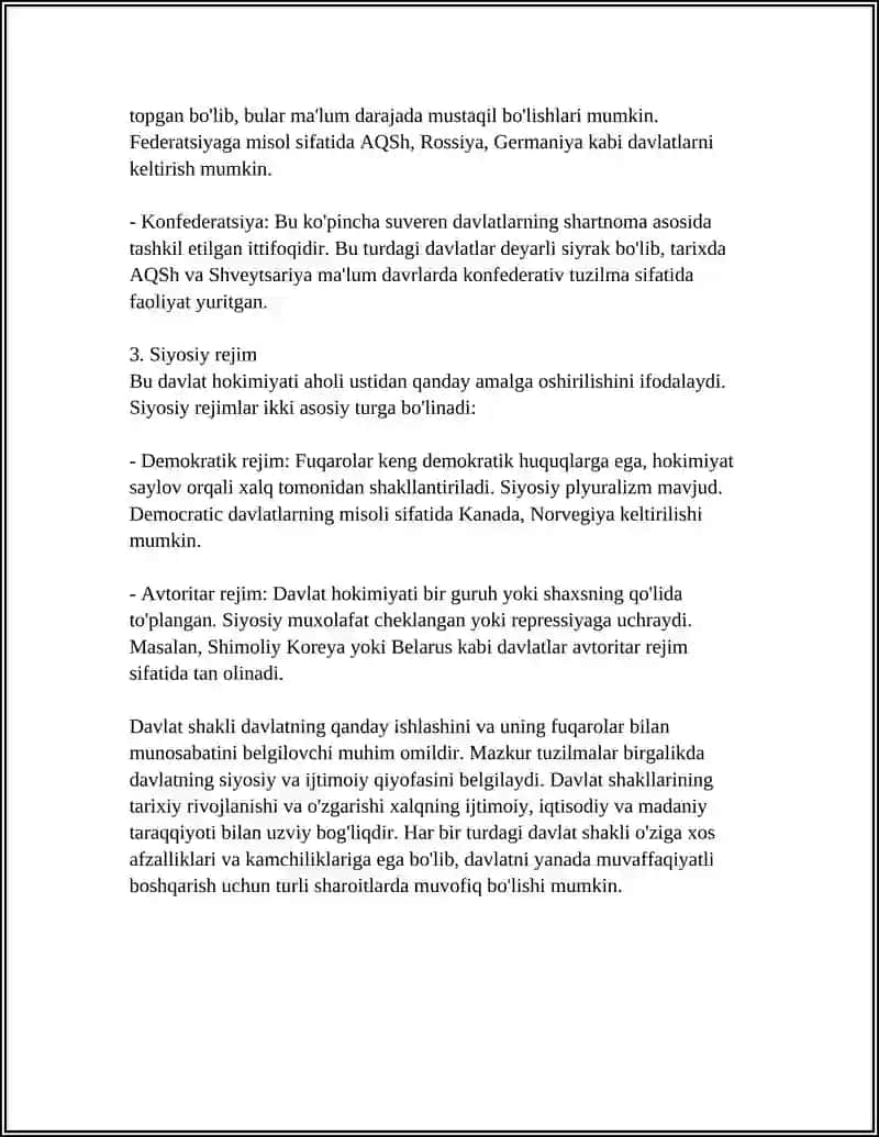 DAVLAT SHAKLLARI VA TIPOLOGIYASI 4
