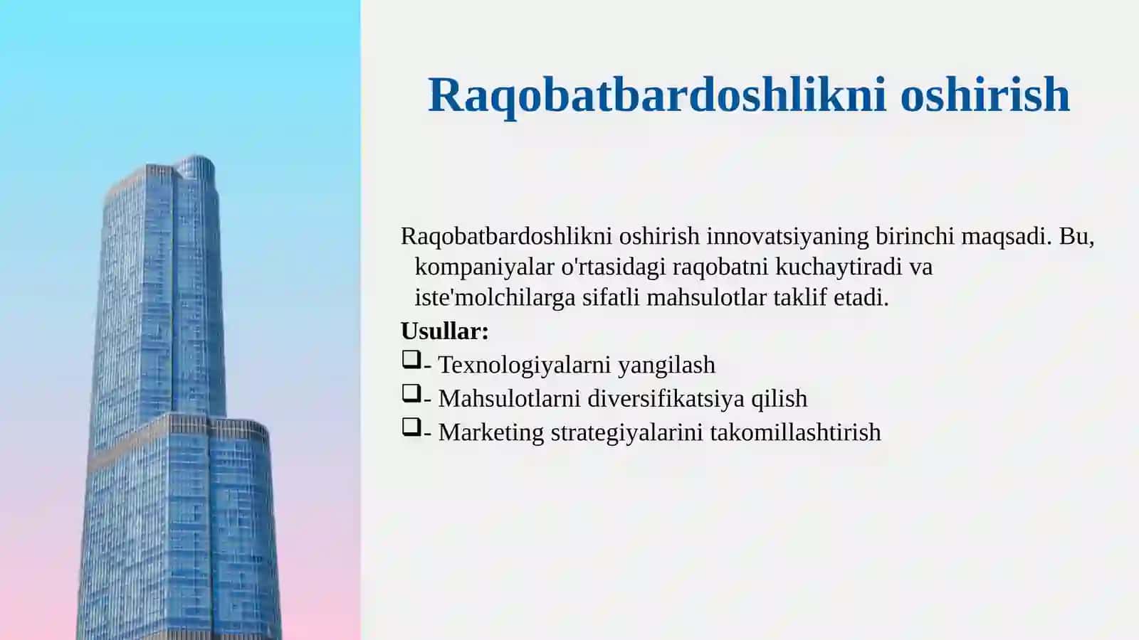 Innovatsiyaning maqsadi va turlari 4