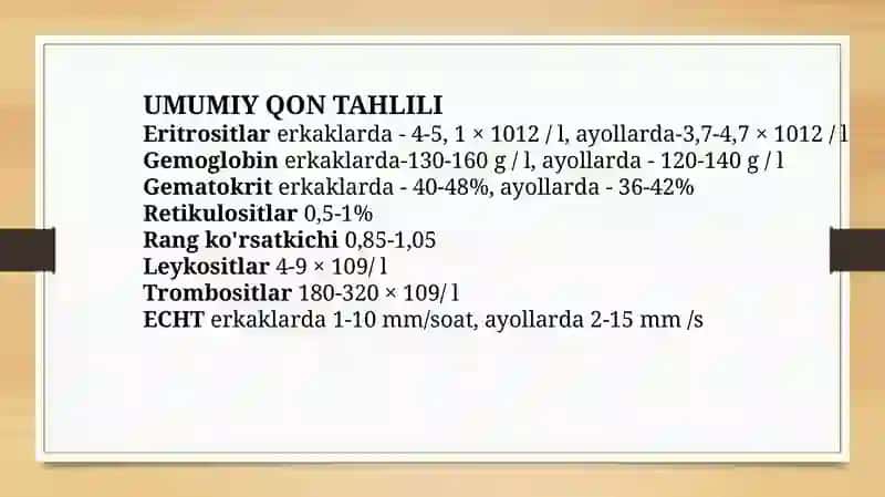 Qonning klinik tahlili 4