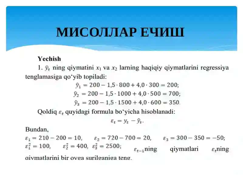 МИСОЛЛАР ЕЧИШ 4