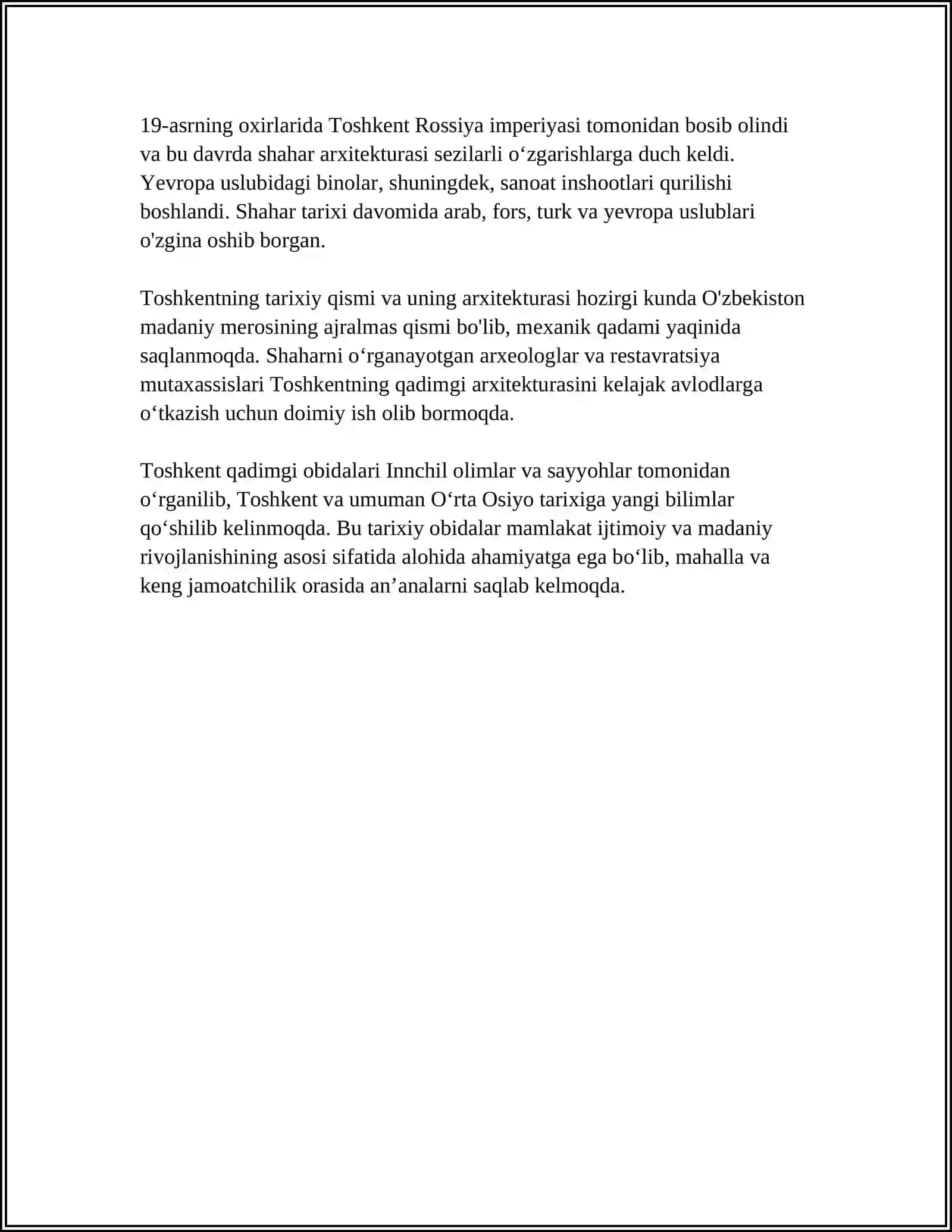 Toshkentning qadimgi arxitekturasi 4