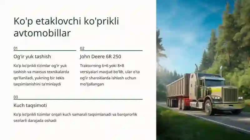 Etaklovchi ko'prikli traktor va avtomobil konstruktsiyasi 4