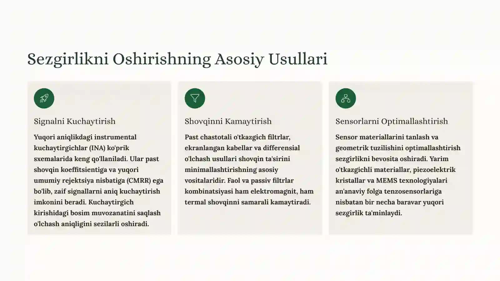 Ko'prikli O'lchash Sxemalarining Sezgirligini Oshirish: Texnik Yechimlar 4