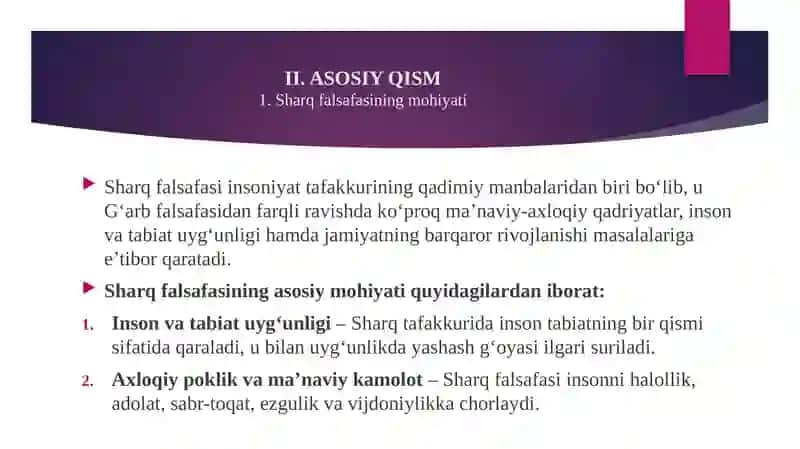SHARQ FALSAFASINING MOHIYATI VA IJTIMOIY TARAQQIYOTDAGI RO’LI 4