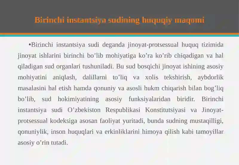 BIRINCHI INSTANTSIYA SUDIDA ISH YURITISH 4
