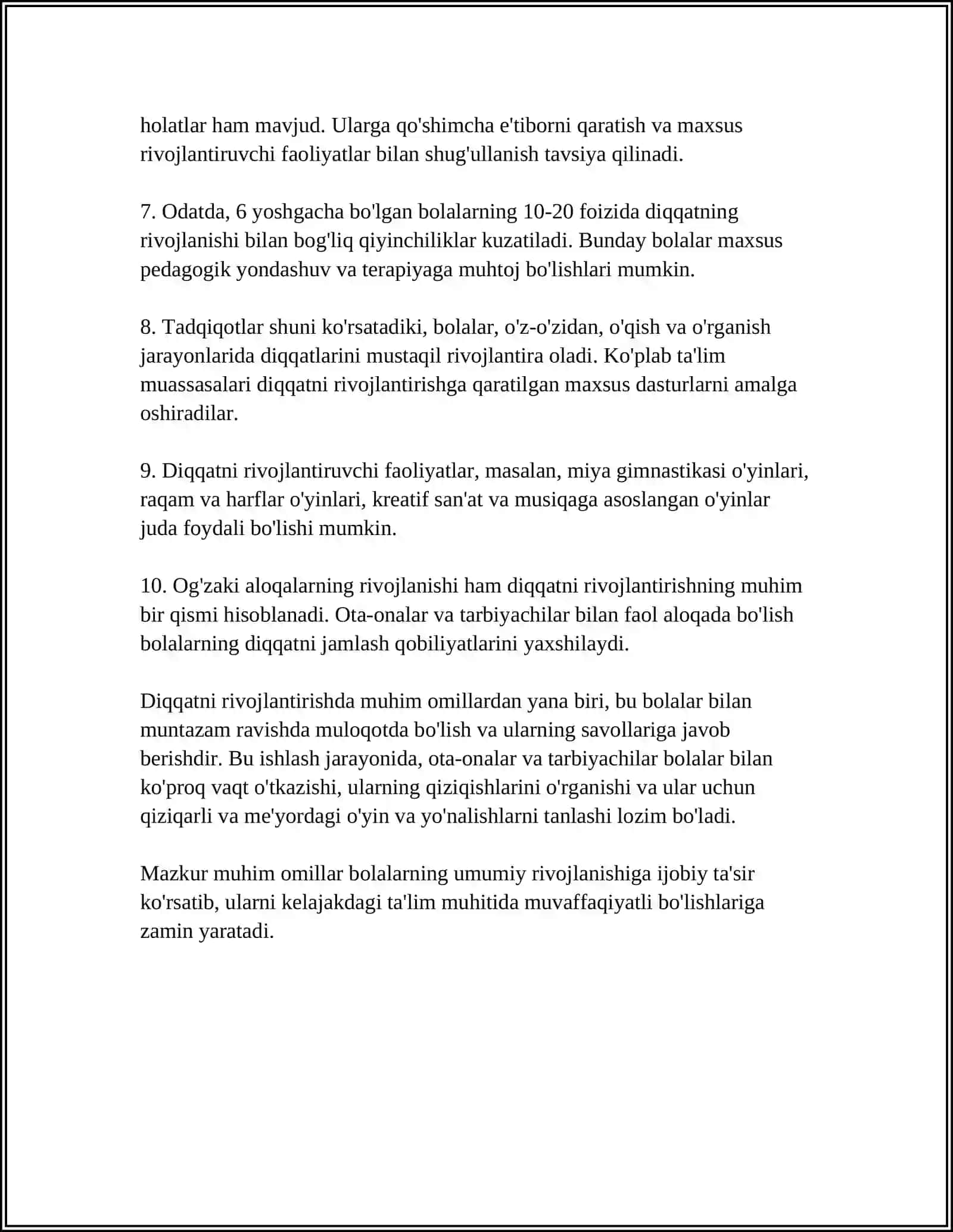 ILK YOSHDAGI BOLALARDA DIQQATNING RIVOJLANISHI 4